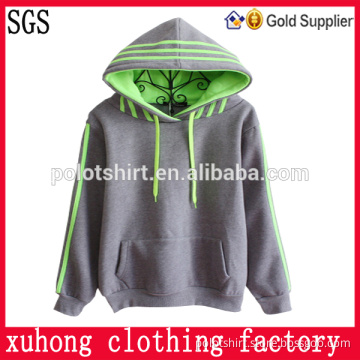 stripes design hot sale China customize logo women's hoodies
